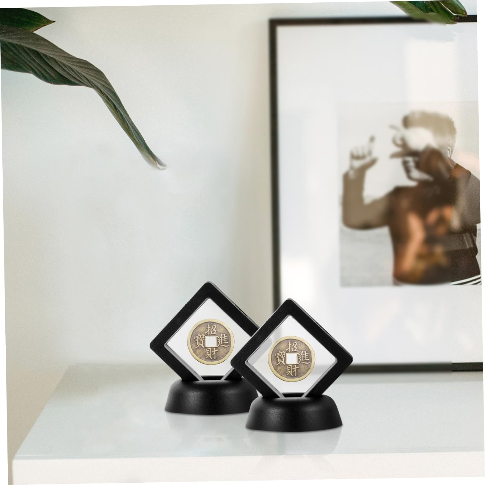 ULDIGI Display Holder 2pcs Floating Display Case Stand Black Scratchproof Pe Material