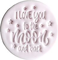 Vista 1 de I Love You To The Moon And Back Fondant - Sello de glaseado para galletas