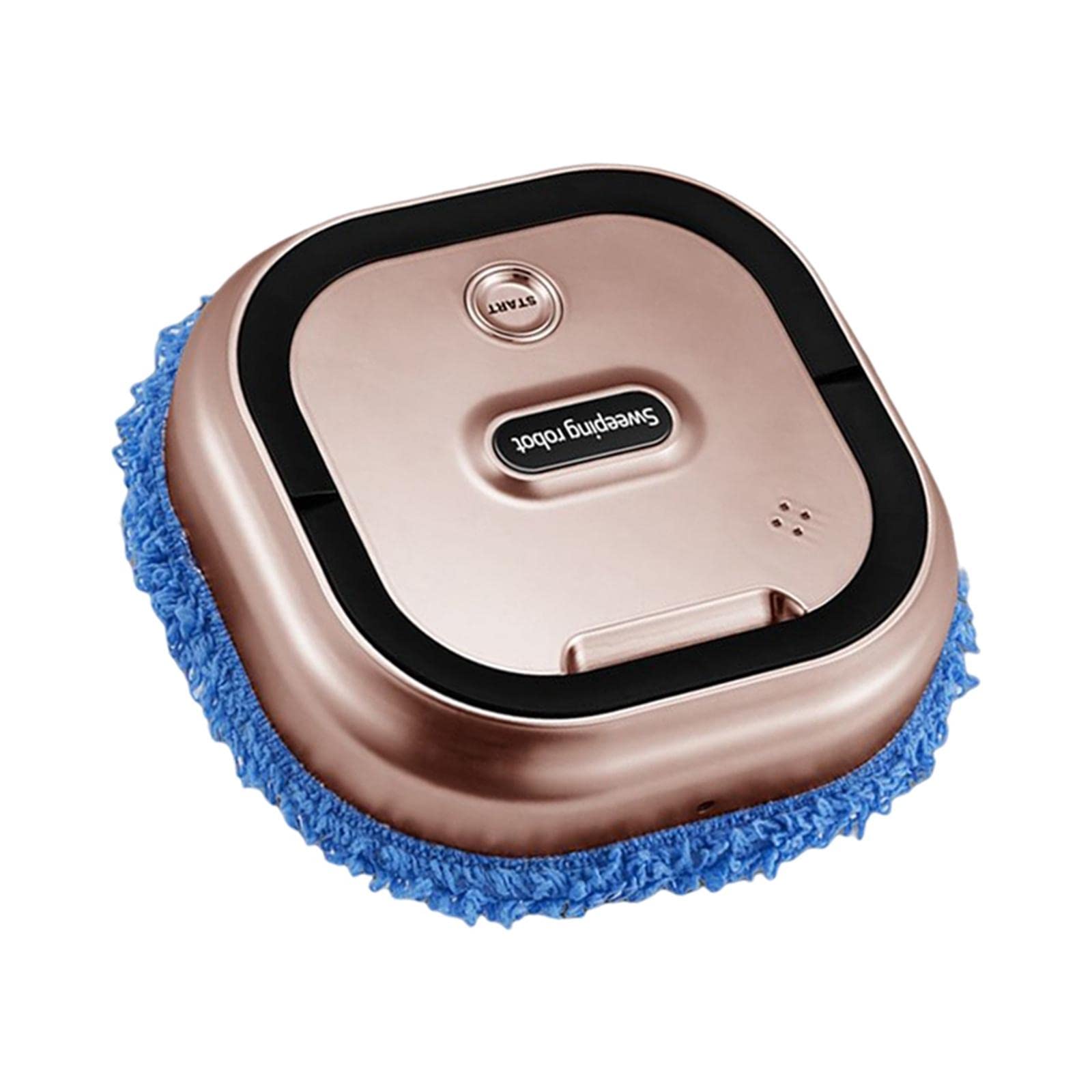 Folpus Robot Mop, Wet and Sensor USB Rechargeable Low Noise Automatic in 1 Robot Vacuum Cleaner for Laminate Hardwood, Rose Gold