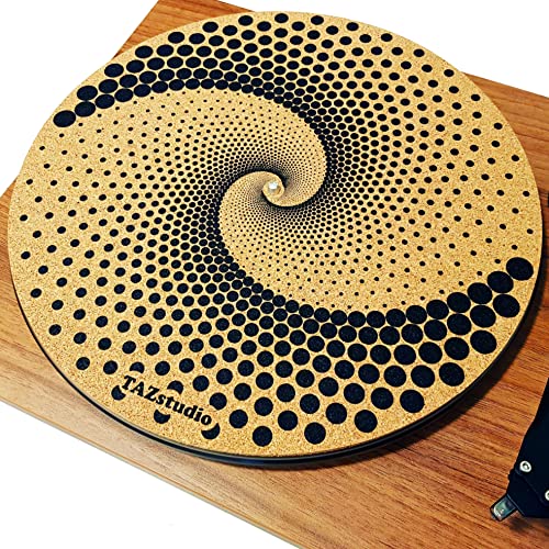 Cork Turntable Mat for Better Sound Support on Vinyl LP Record Player – Original Geometric Design Psychedelic Geometric Dot Art (3mm Thick)- m3 - Les Beatles, Paul McCartney, John Lennon, RIngo Starr, George Harrison Cork Turntable Mat for Better Sound Support on Vinyl LP Record Player - Original Geometric Design Psychedelic Geometric Dot Art (3mm Thick)- m3