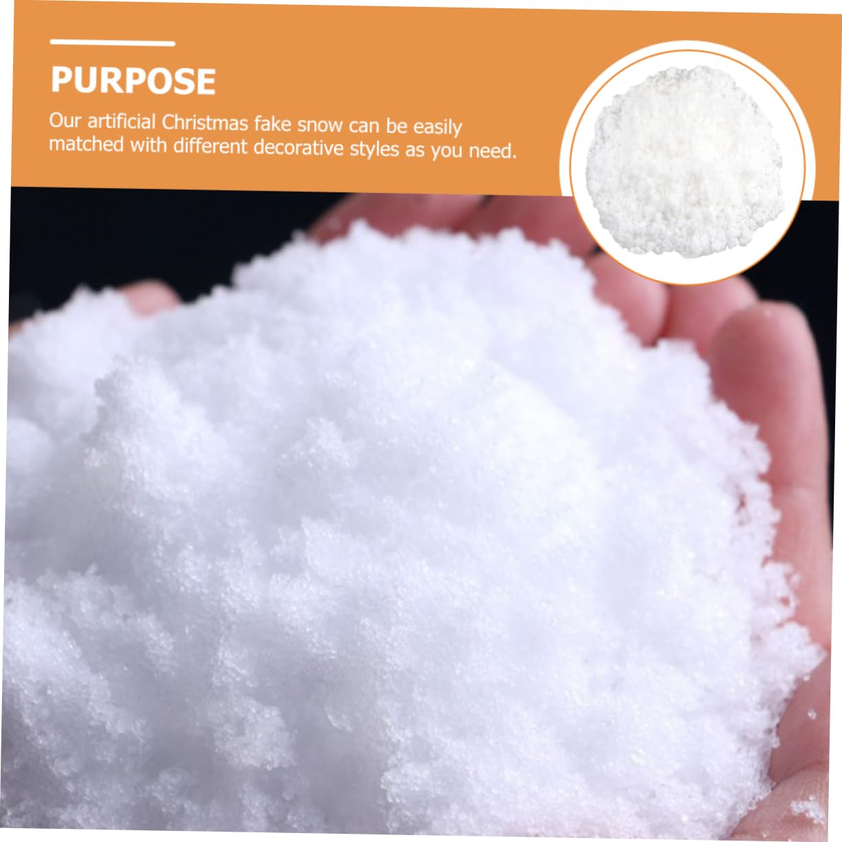 CAXUSD 500g Artificial Snow for Christmas Decorations Fake Snow for Christmas Village and Tree Decor Lightweight Powder for Festive Touch
