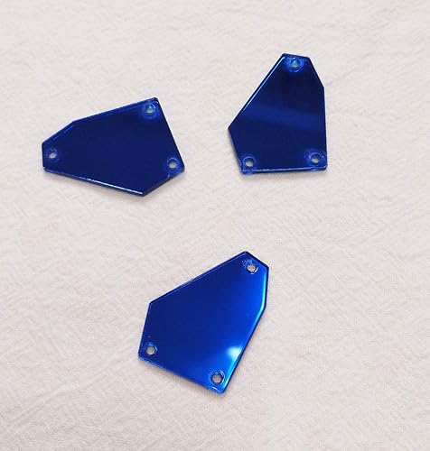 Miniatura 8 de 30 espejos irregulares acrílicos para coser, diamantes de imitación para disfraces de noche, accesorios de ropa, 1.49 pulgadas (dorado)