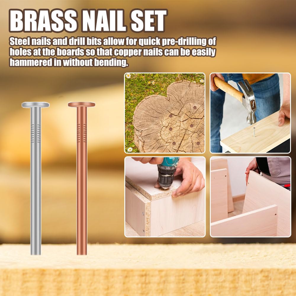 15 Chiodi Di Rame 89mm Per Alberi - Con Punte Da Trapano E Chiodi In Acciaio, Per Rimozione Ceppi