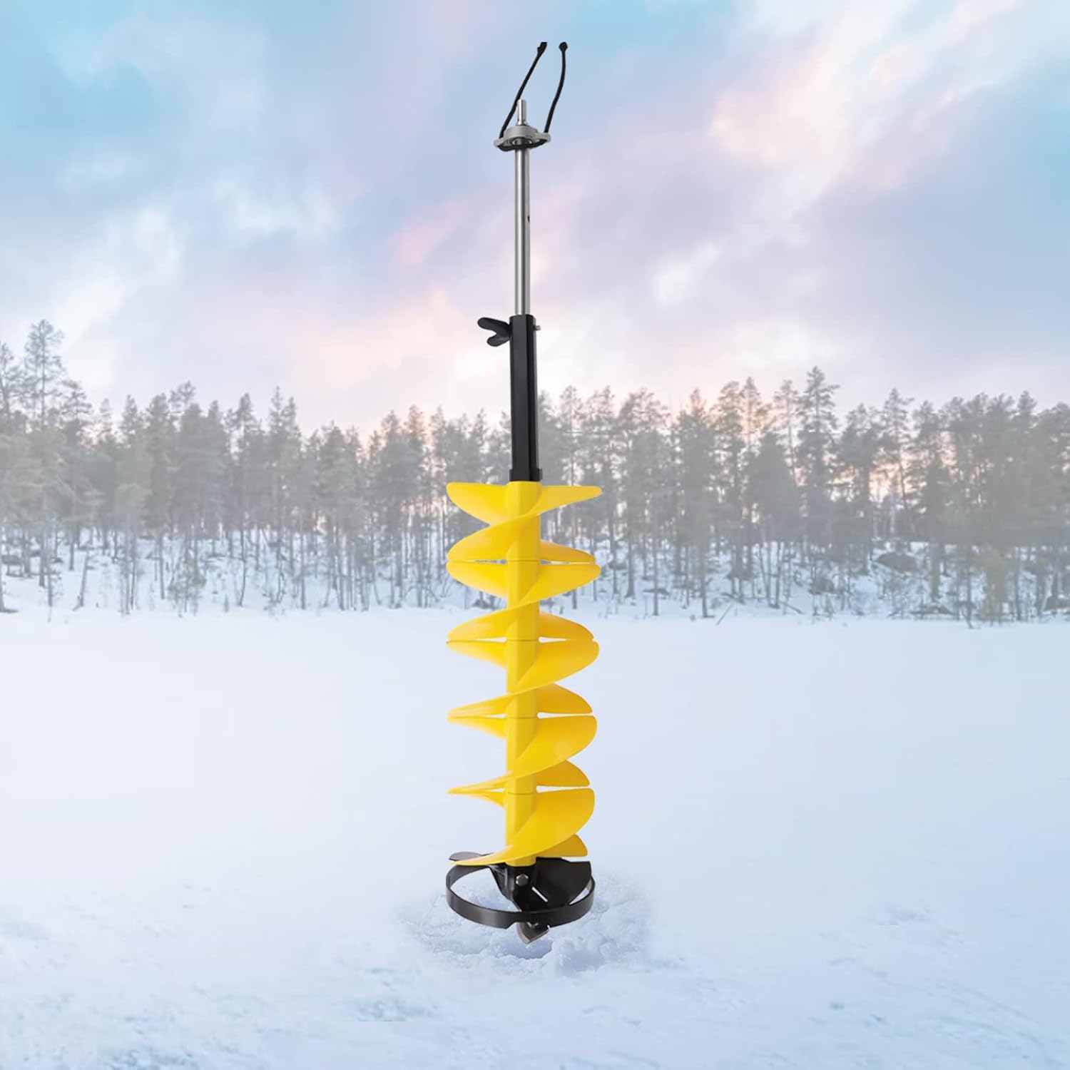 Ice Drill Auger 8" Diameter Nylon Ice Auger Highly Portable Cordless