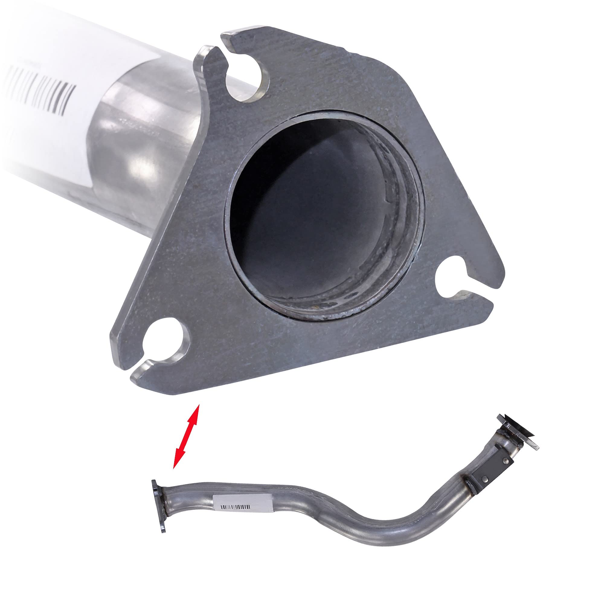 ATEC Germany 1x Abgasrohr Hosenrohr vorne Vorderrohr KOMPATIBEL MIT - AUDI 80 B3 Stufenheck (893, 894, 8A2), 80 B4 Avant (8C5), 80 B4 Stufenheck (8C2)