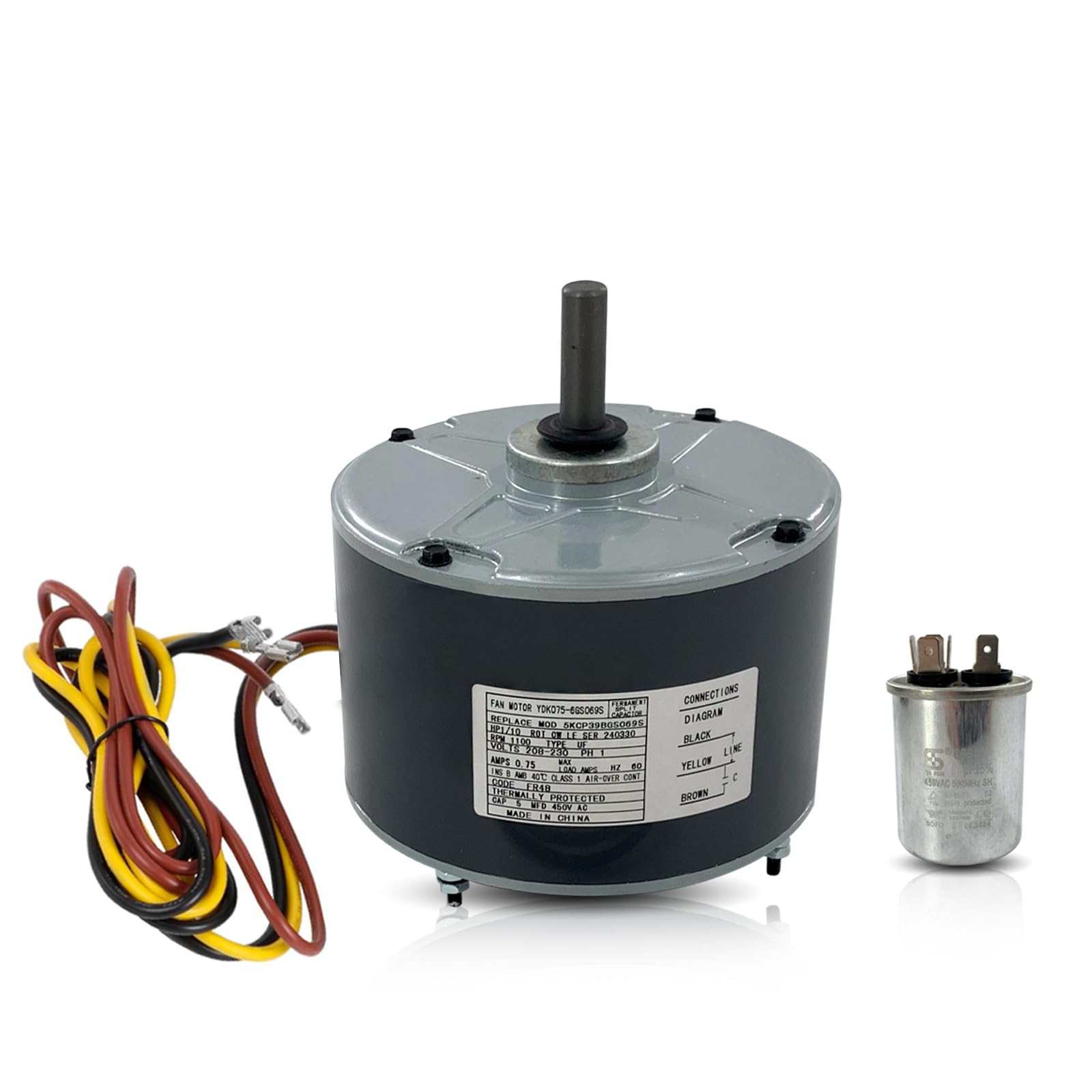 HB33GQ230 Condenser Fan Motor 1/10 HP 208-230 Volt