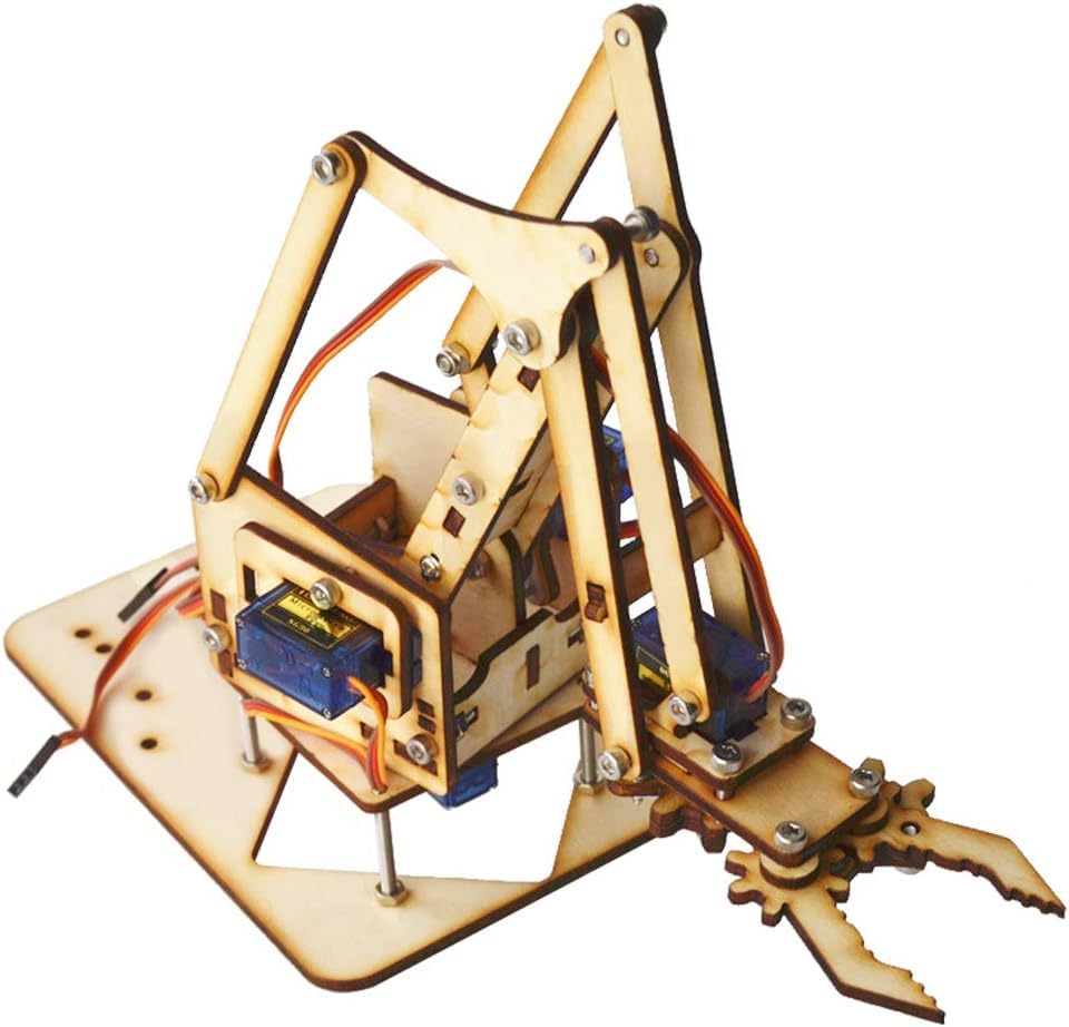 REES52 DIY Wooden Kit 4 DOF Robot Manipulator Arm Mechanical Arm Clamp Claw Kit (Sg90 Servo and board) (B0CJ764C2P) Amazon Price History, Amazon Price Tracker
