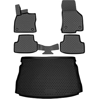 Element 3D Rubber Mats & Boot Mat Set Suitable for Seat Arona 2017 - Today 100% Perfect Fit Car Floor Mats Robust Car Floor Mats Rubber Floor Mats