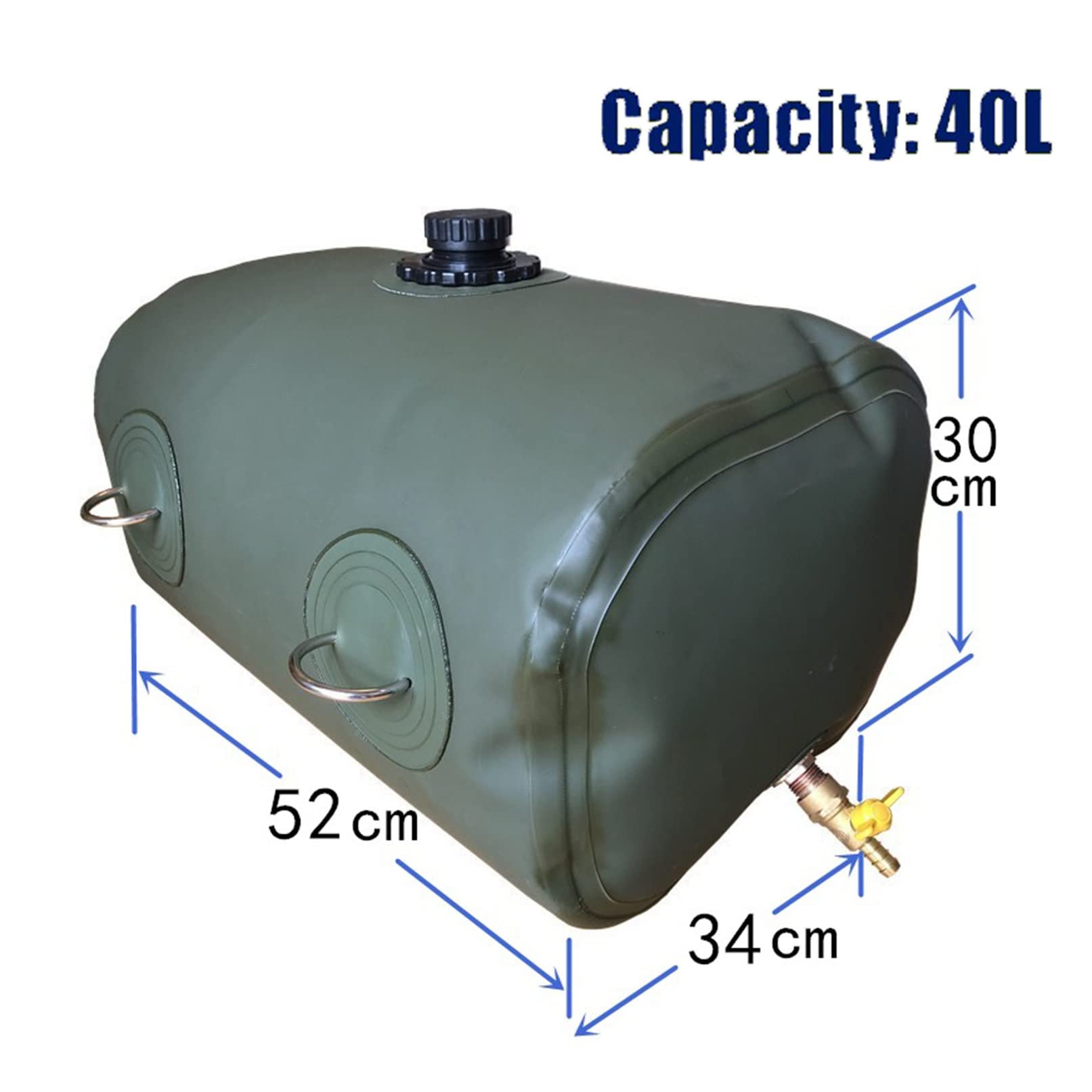 Faltbar Tragbar Kraftstoff Kanister Mit Ausgießer Tragbarer Kraftstofftank benzinkanister Kraftstoffkanister Reservekanister Ölfass Dieselkanister für Auto Motorrad TPU wasserkanister (Size : 40l)