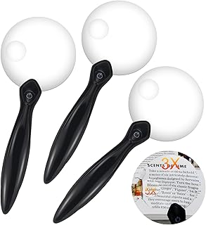 HONGUT LED Magnifier with Light, Handheld 3X 5X Magnifying Glass with Light, Battery Operated Portable Magnifier with Light for Reading Books,Newspaper,Inspection (3PACK)