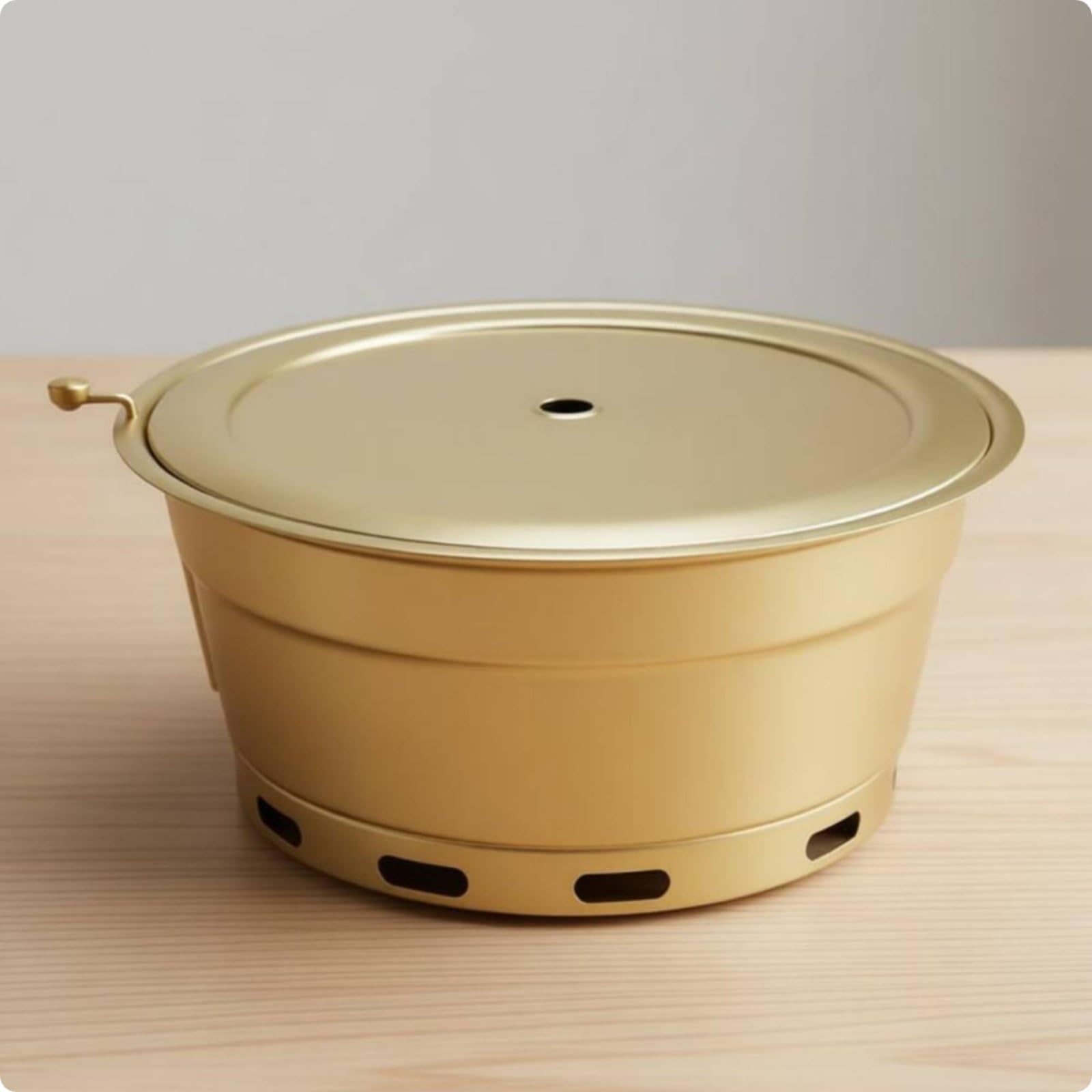 Commercial Grill Pan Piastra Barbecue Rotonda Griglia Multifunzione Cottura Intensa Valvola Precisa Acciaio Inossidabile Durevole Adatta per Casa Feste Campeggio, Large Upper Rack