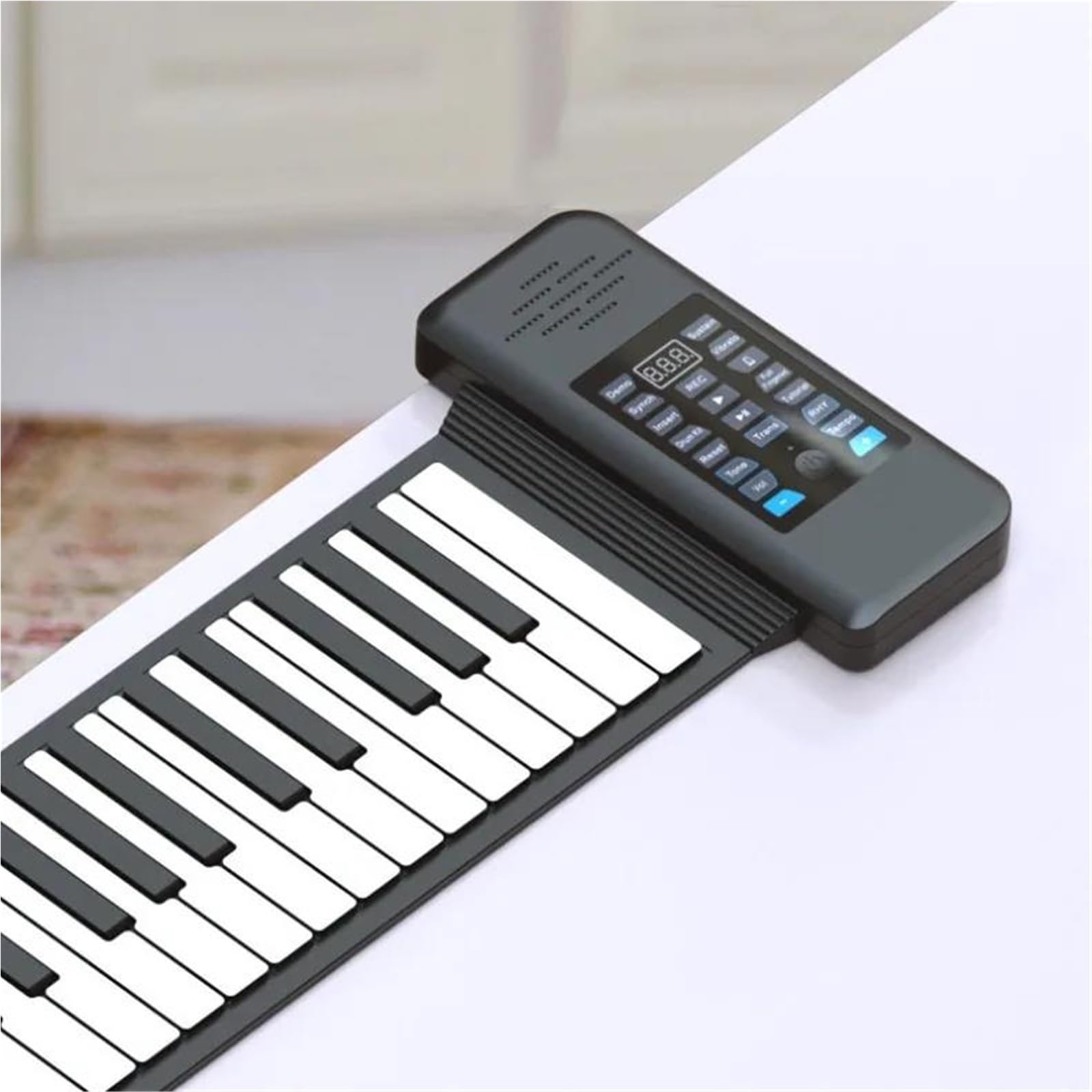 Pianino Elektroniczne 88 Klawiszy Profesjonalne Pianina Elektroniczne Przenośna Klawiatura Muzyczna Początkujący Elastyczny Silikon(UK)