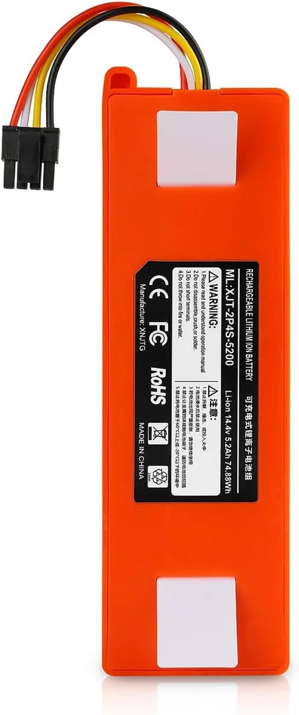 14.4 V 5200Mah Replacement Battery, Compatible for Roborock C1 E2 E3 E4 E5 S4 S5 MAX S6, Robot Vacuum Cleaner Accessories