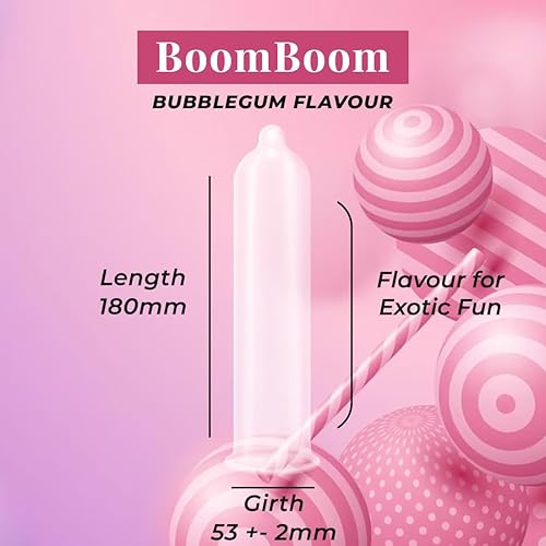 Miniatura 4 de Preservativos extra finos con sabor a chicle para hombre, 36 unidades