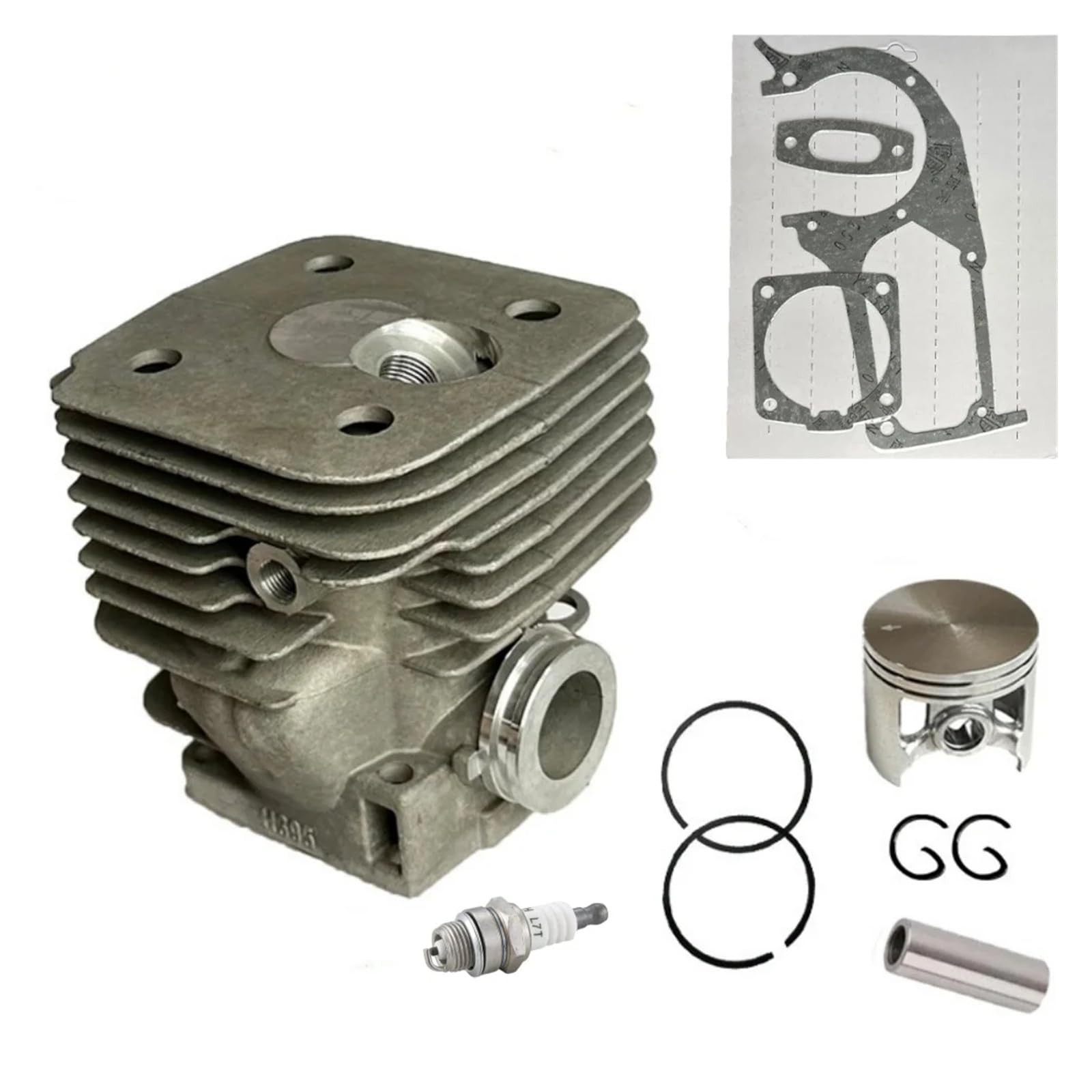 Zestaw naprawczy uszczelki tłoka cylindra 56 mm, górny koniec, pasujący do piły łańcuchowej H-u-s-q-v-a-r-n-a 395 395XP