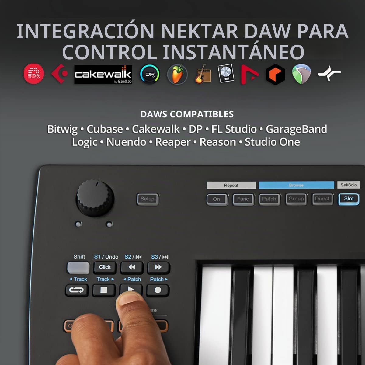 Nektar Impact GXP49 Teclado controlador MIDI USB con integración Nektar DAW
