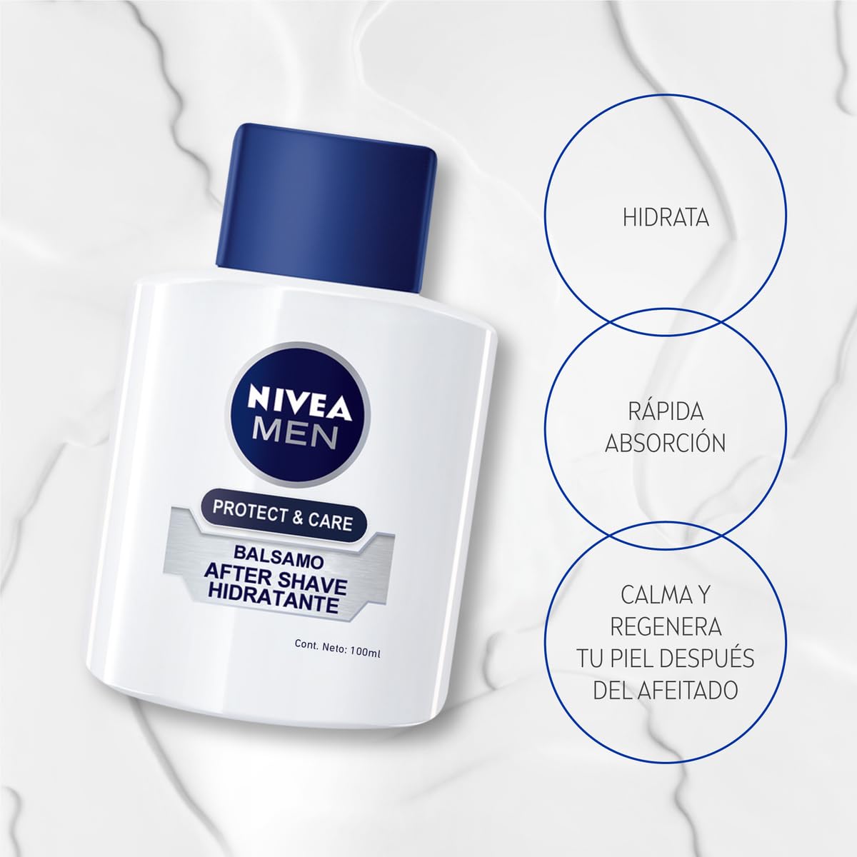 NIVEA MEN Chroni & Care After Shave Nawilżający balsam w opakowaniu 6 x 100 ml) z aloesem i prowitaminą B5 do pielęgnacji skóry po goleniu