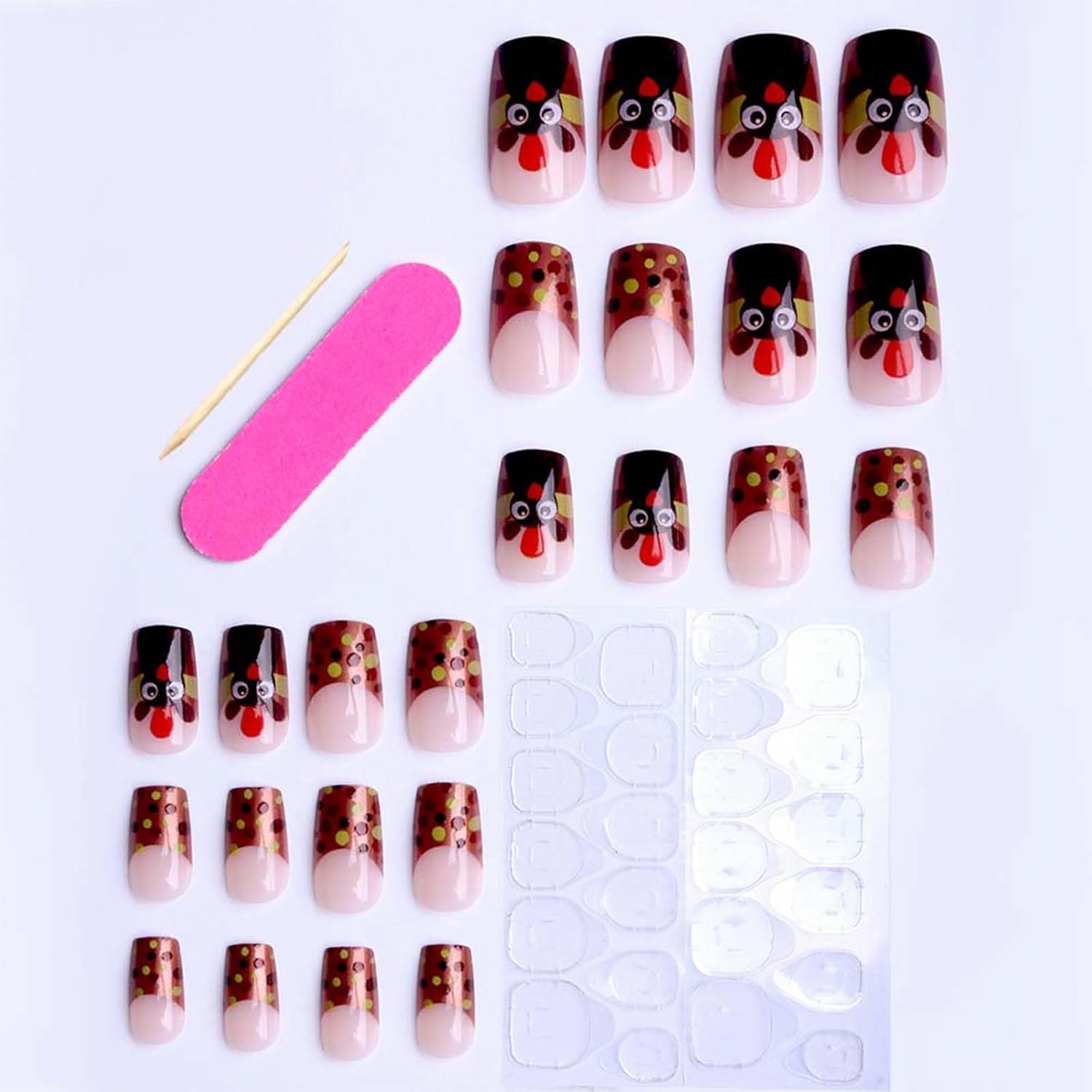 ONPRESS 24Pcs Thanksgiving Glitter Press-On Nails - Image 4