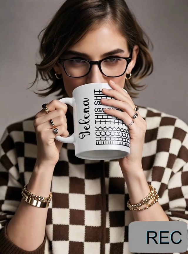 Taza de cerámica con mensaje oculto personalizado 11 oz miniatura 7