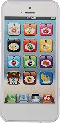 Ymiko Smartphone de Brinquedo para Crianças Aprendendo Com Tela Sensível Ao Toque, Reprodutor de Música e Luzes LED Coloridas, Telefone Interativo Com 8 Modos de Diversão para Crianças, Carregamento