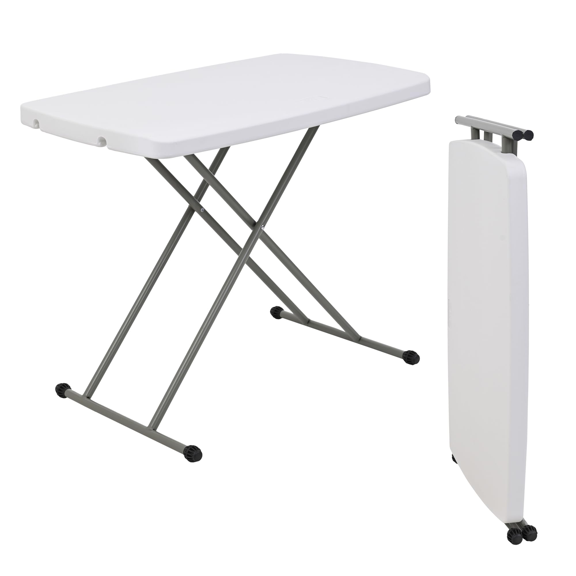 EKE Mesa Tablon Plegable Altura Ajustable 3 Niveles 76 cm de Largo para Centro Reuniones TV