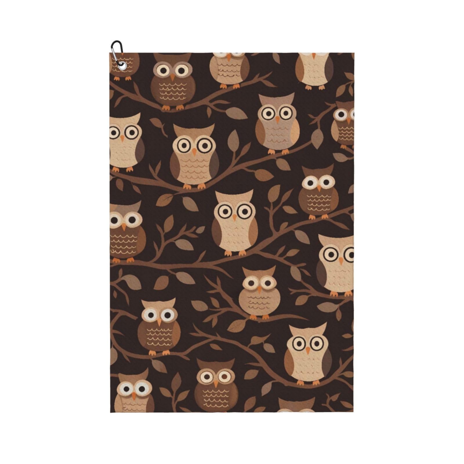 BSDFGSDD Cute Brown Cartoon Owls Golf Towel 24 x 16 inches