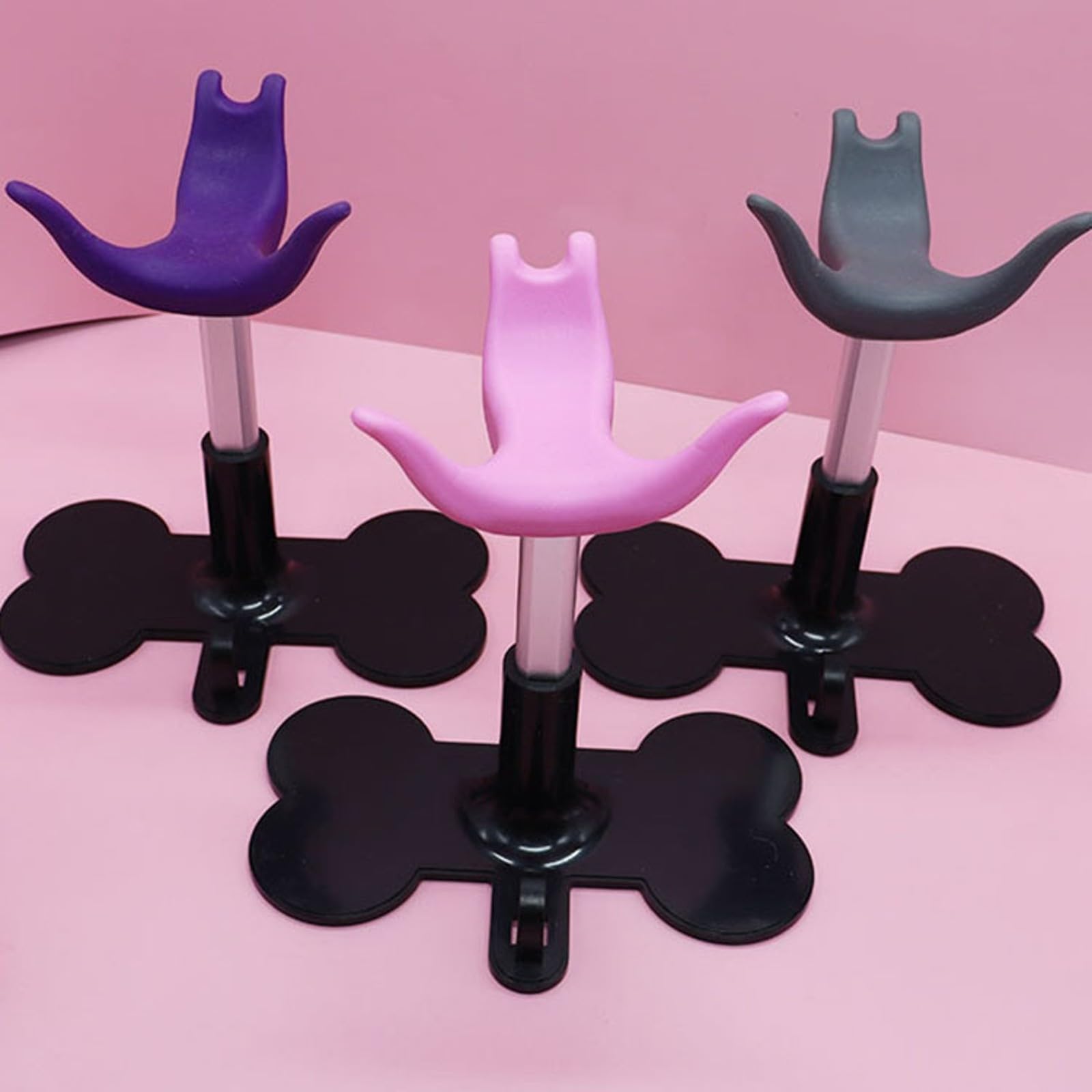 Hund Stehhilfe Stützständer Pflegegerät Verstellbarer Hundehalter Standhilfe Rutschfester Gummifuß Ergonomische Mulde für Hundefriseure Und Tierarztpraxen,