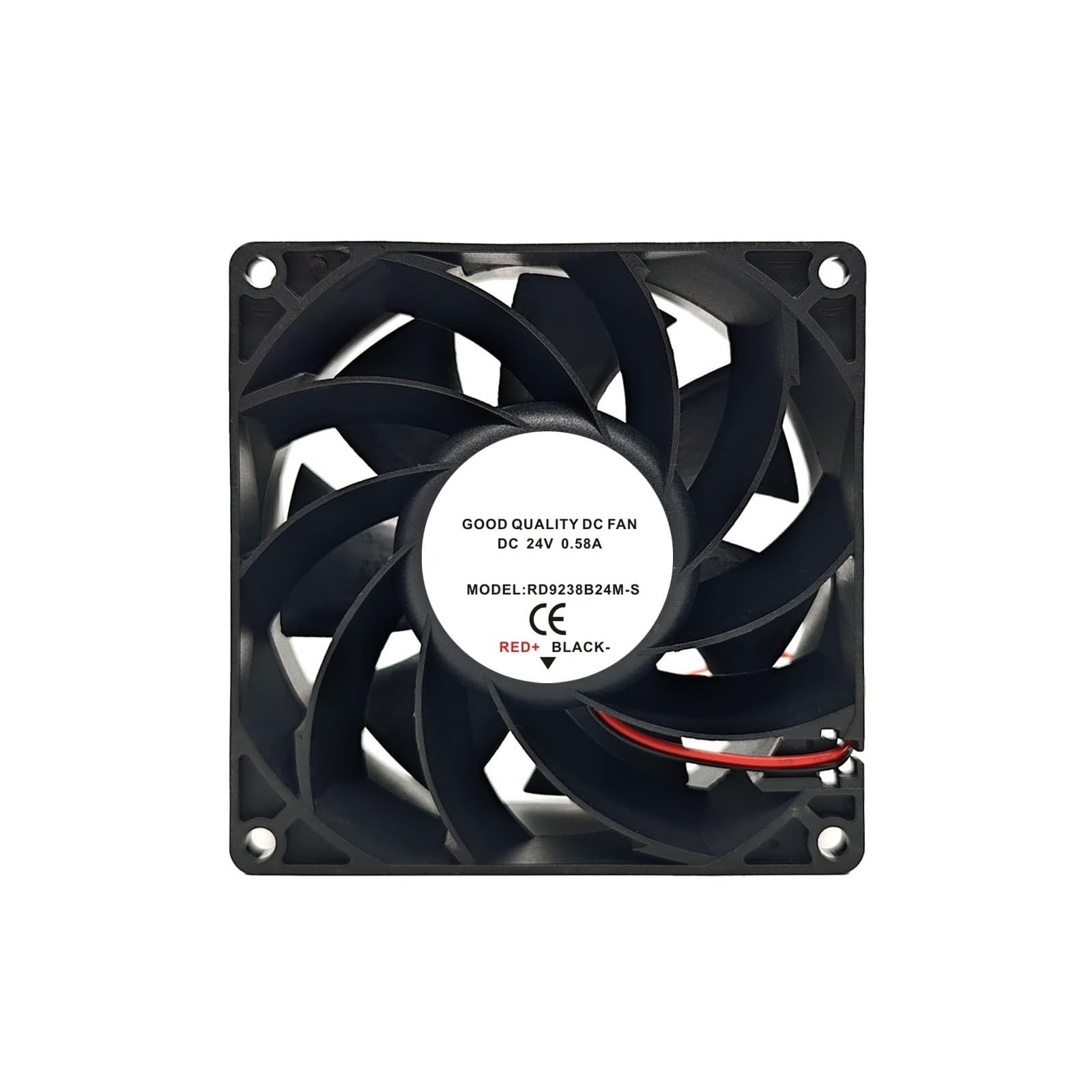 Ventilador de refrigeración RD9238B24M-S, 24 V, 0,58 A, 13,3 W, 5000 RPM, 9 cm, 9238, 92 x 92 x 38 mm