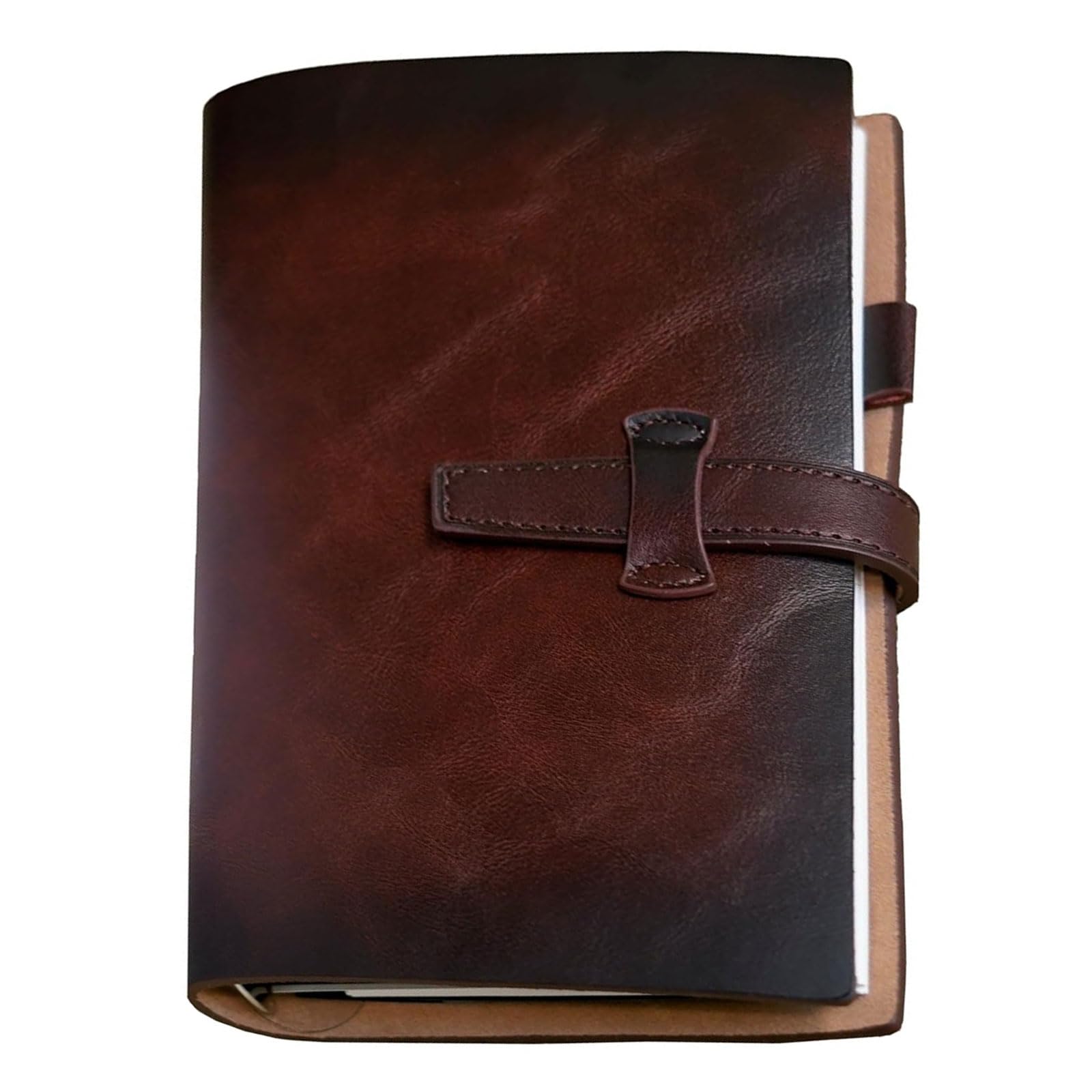 SIMDAO A6 Real Leather Journal, Vintage Refillable Journal with Lined Pages, Valentine's Day Gifts for Him, Leather Notebook 160 Thick Pages 100GSM, Journal for Men Traveller Writers Office Designers