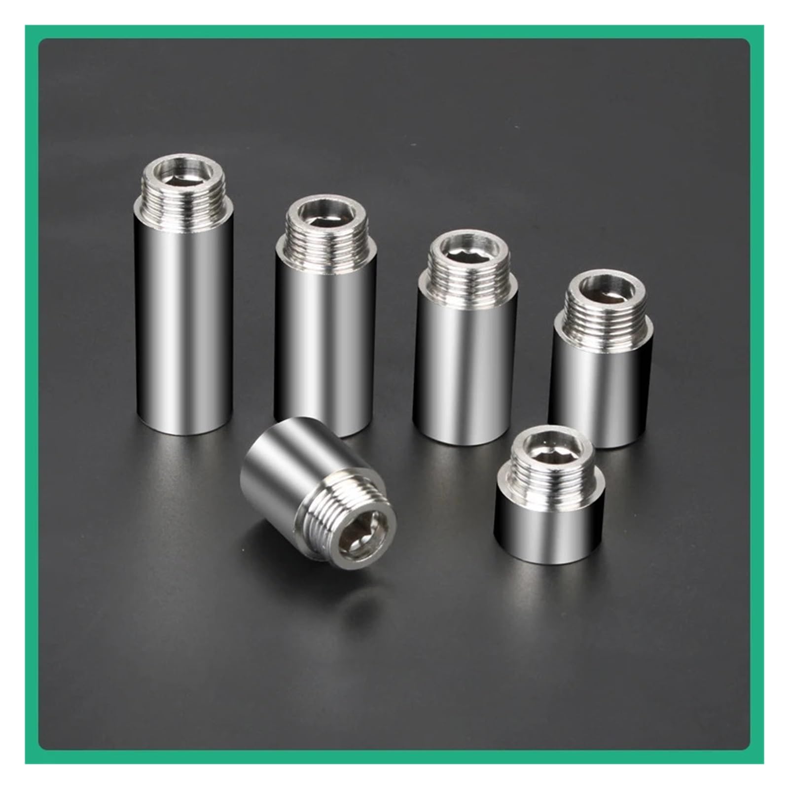 Accesorio de extensión de acero inoxidable, adaptador de acoplador de conexión rápida de rosca macho hembra de 1/2 "3/4" for tubería de agua de Gas y aceite de aire(C,50 Pcs)