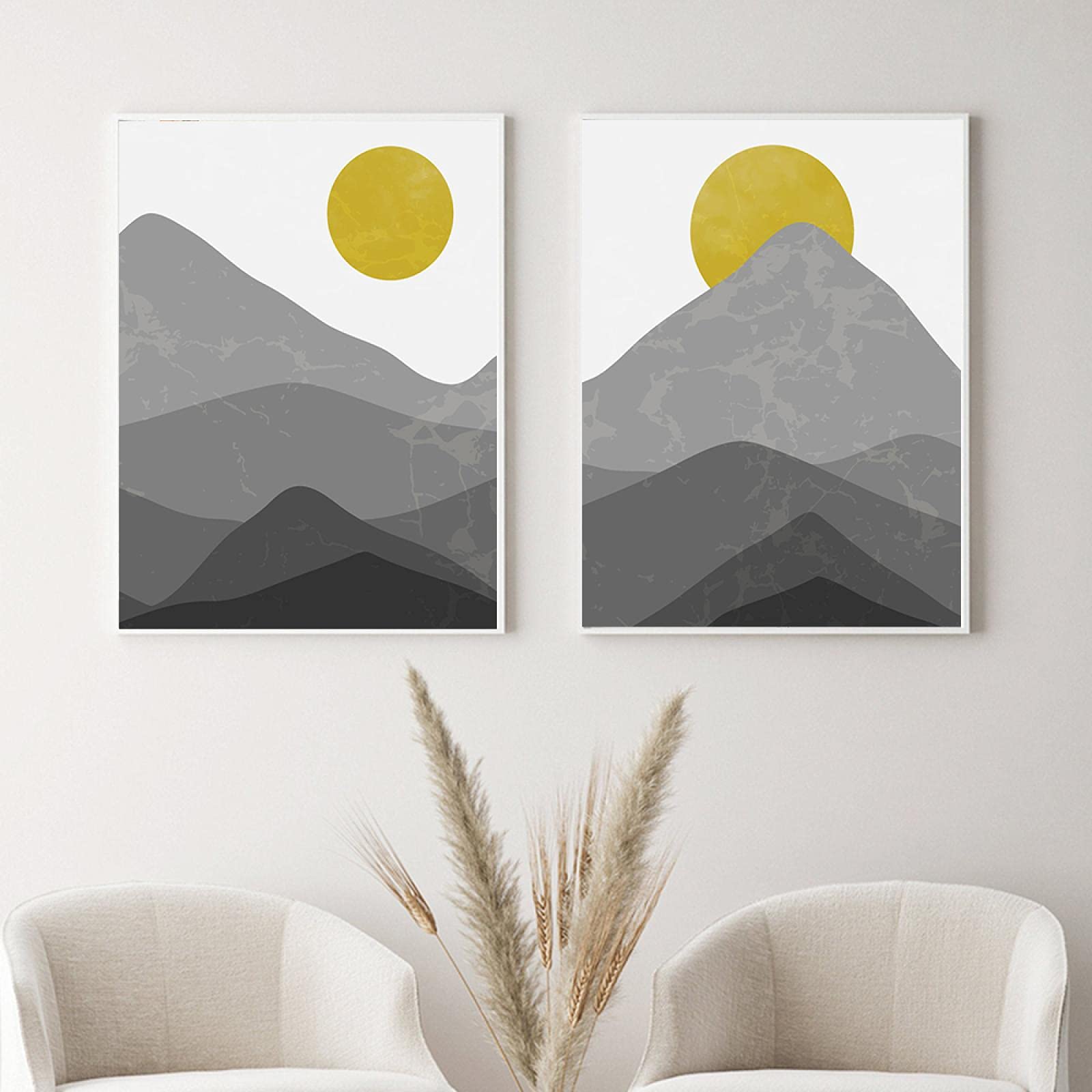 Cuadros de paisajes abstractos modernos en lienzo de 50x60cm para salón 8