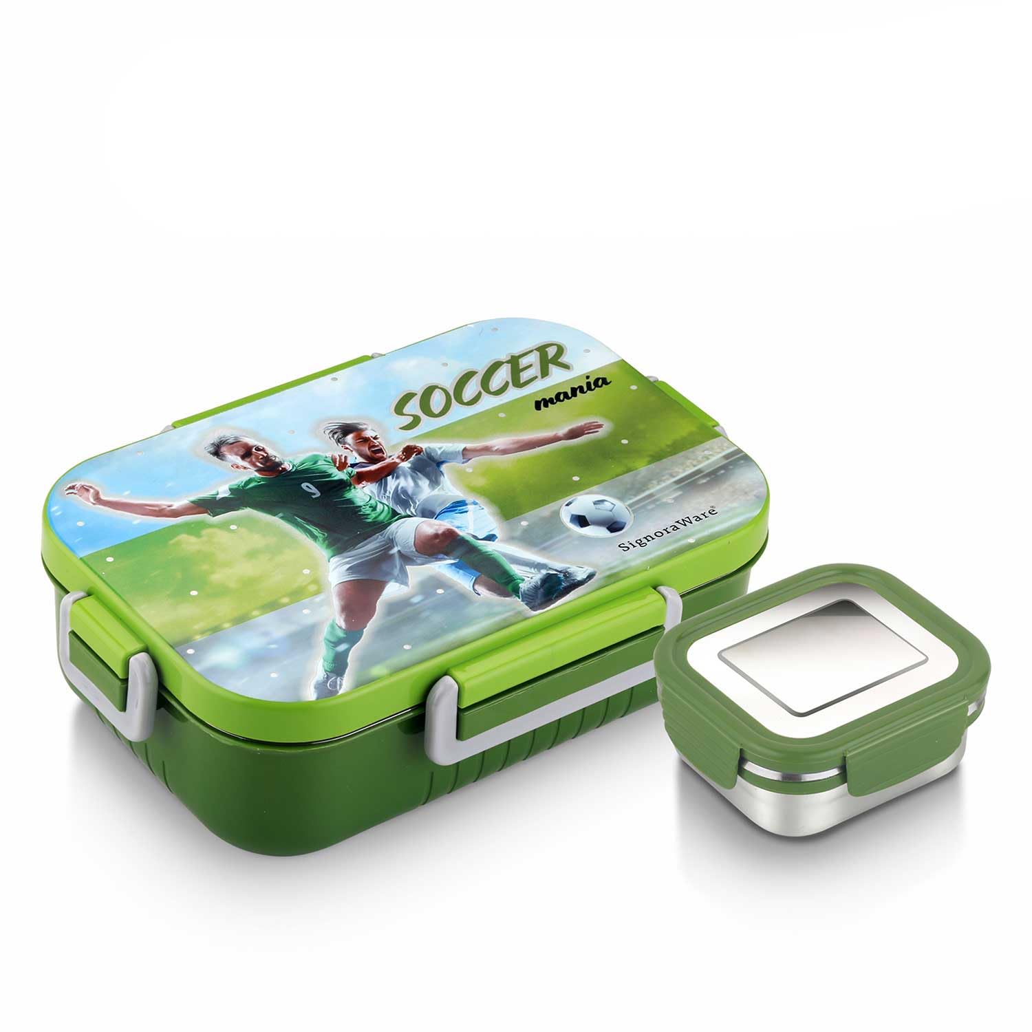 Signora Ware Nugget Printed Stainless Steel Lunch Box | Airtight & Leakproof | Maintain Crispness & Freshness | Ideal for School Kids | Great for Picnic & Outdoor Activities (700ml + 130ml | Pink) — Amazon image 22