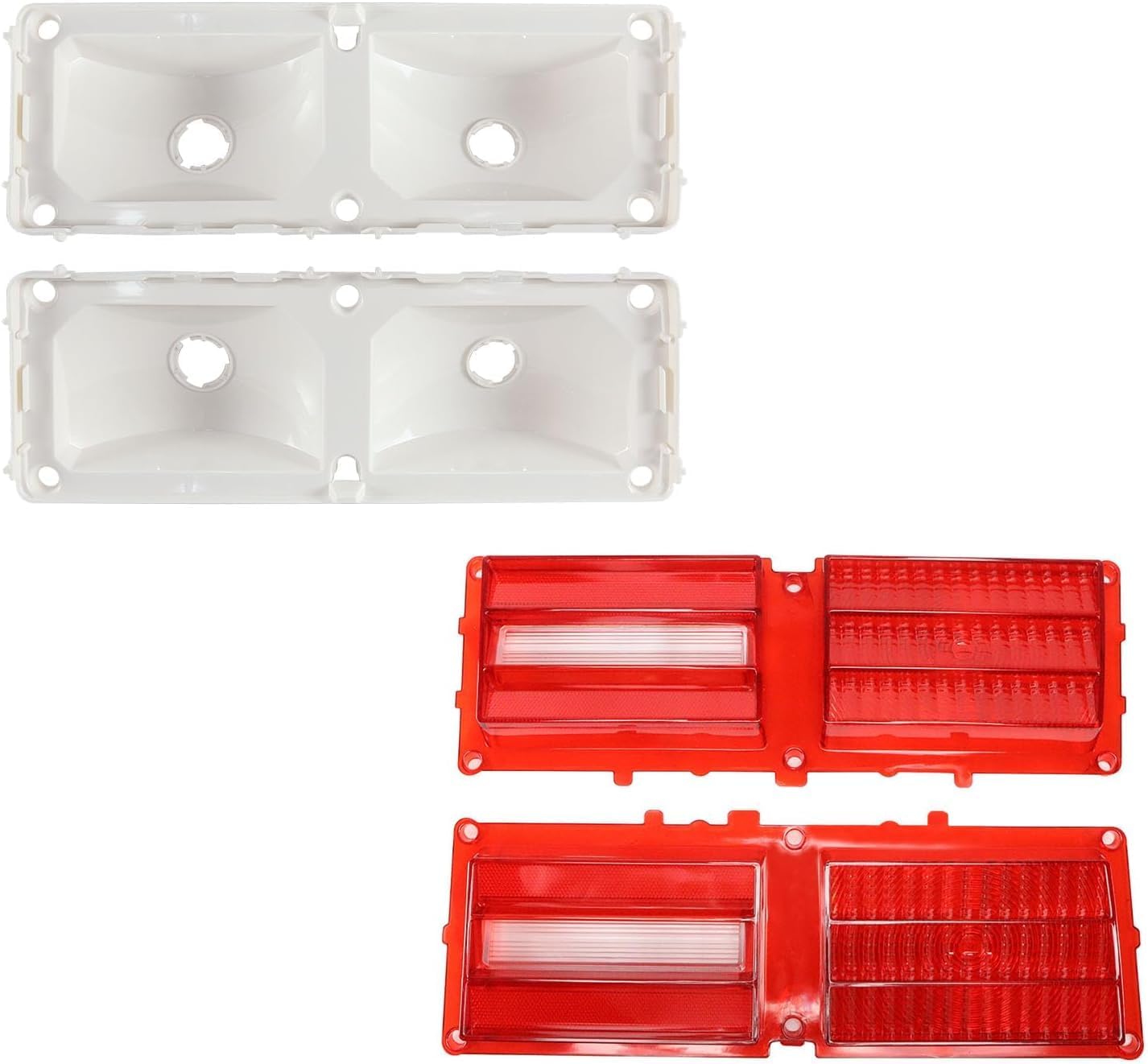 Fits for 1975-1979 Chevy Chevrolet Tail Lamp Lens & Housing Set 4PCS