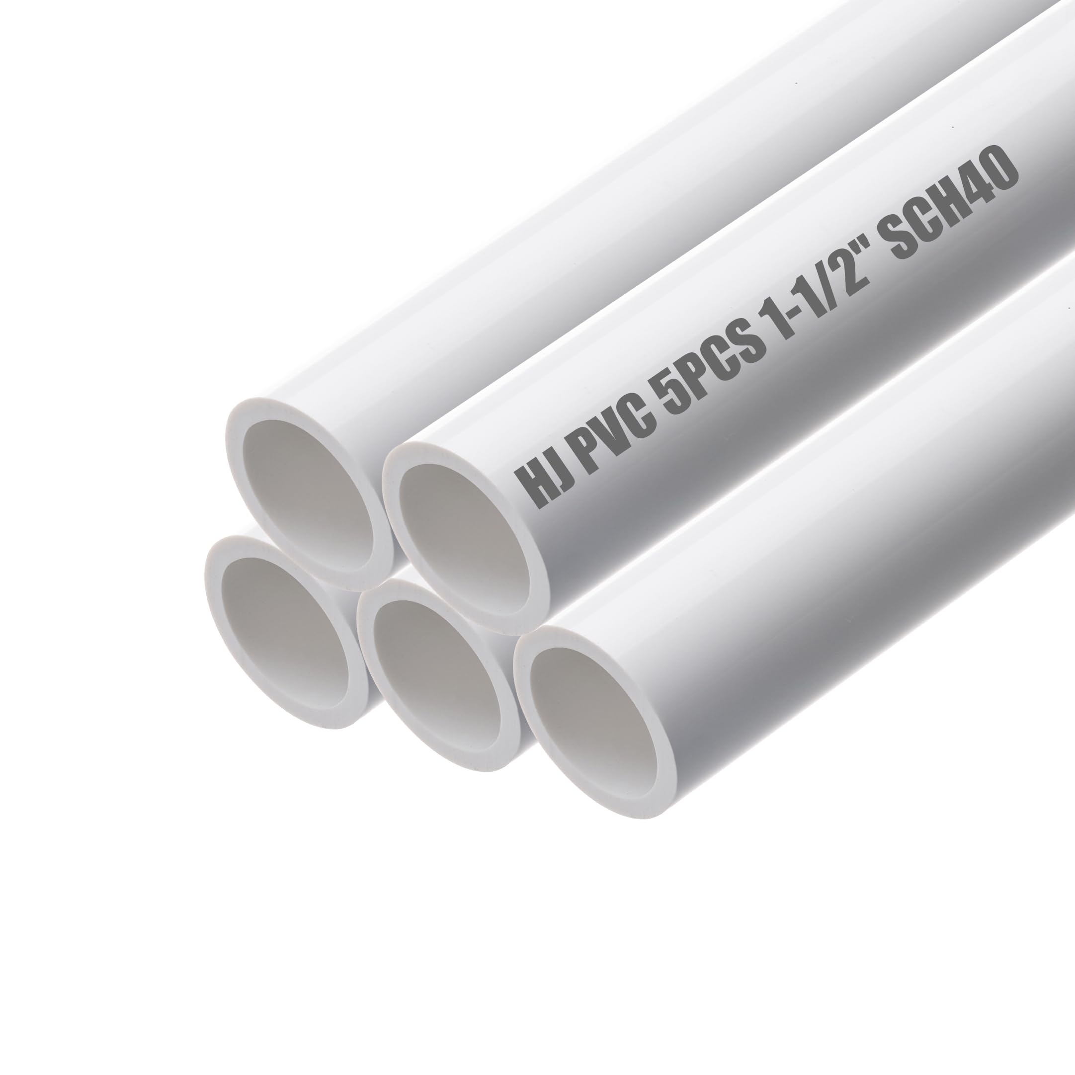 HJ 4FT Feet PVC Pipe 5PCS White Sch40 Industrial