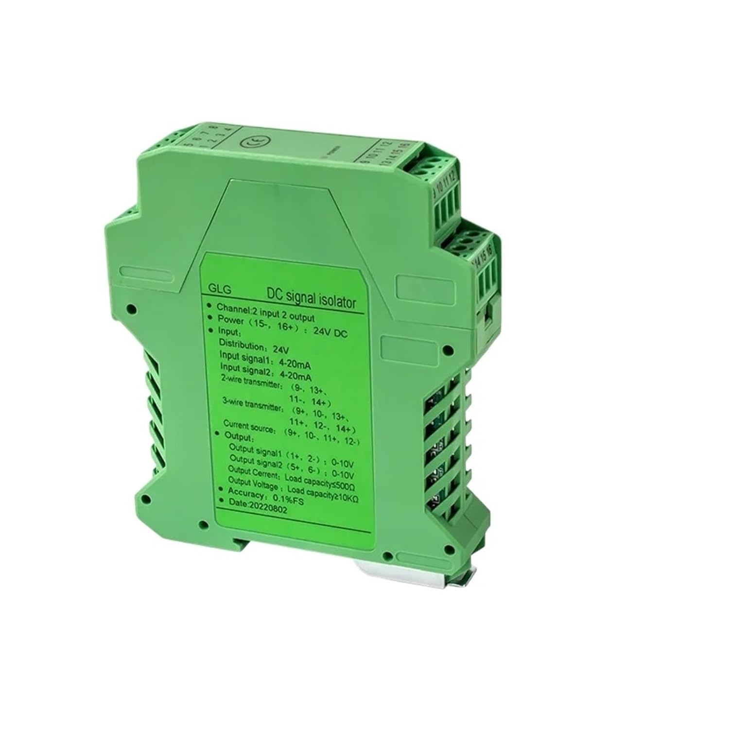 Analog DC Signal Isolation Transmitter 0-10v 4-20mA Isolator Multi-Input OutputGalvanic Converter(1 Input 1 Output,0-20mA Output)