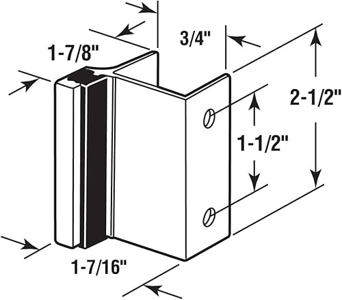 Miniatura 2 de Sentry Supply 650-9910 Strike and Keeper, 34 In., Outswing, acero inoxidable (paquete individual)