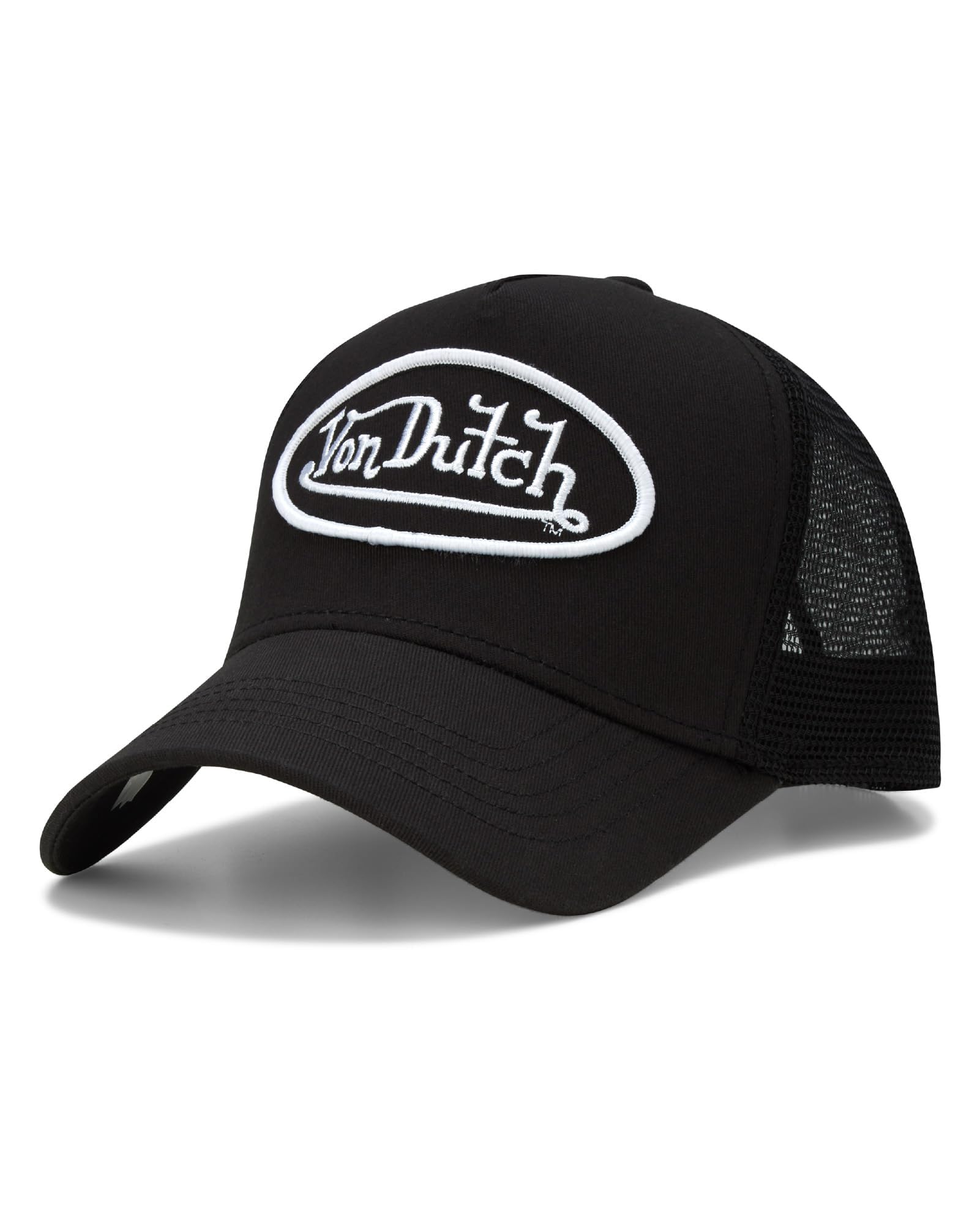 Von Dutch Unisex Trucker Hat - Retro Classic Solid Color Mesh Back Snapback Baseball Cap for Men Women