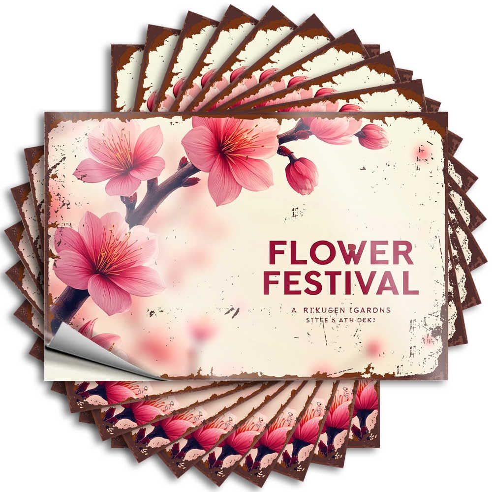 Cherry Blossom Festival: A Rikugien Gardens Style Celebration Pool Stuff Rock - Funny Sticker Hat Waterproof Decal(12X18CM)