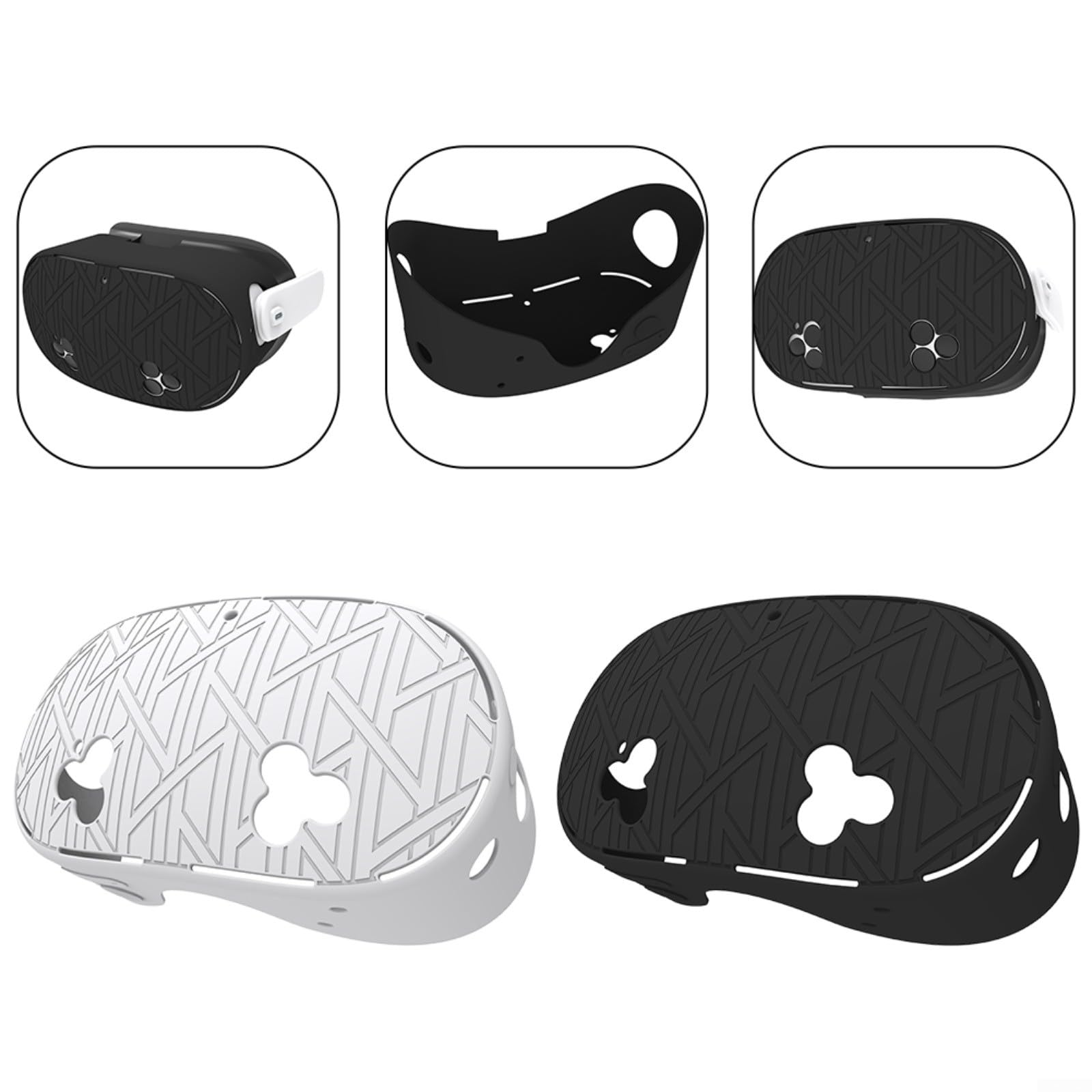1 coque de protection en silicone pour Meta 3S contre la poussière et les rayures pour une utilisation VR pour votre casque 3S (blanc)