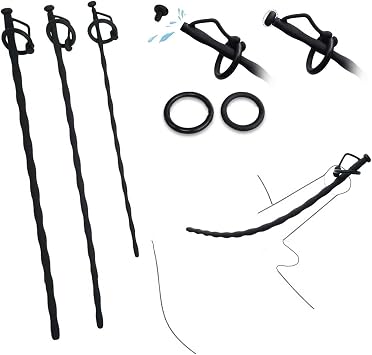 Smooth Hollow Training Rod, Special Stretcher for Easy Urination, Extra Long Shaft and 2 Ring Sizes Included -D38CCUS 6mmA