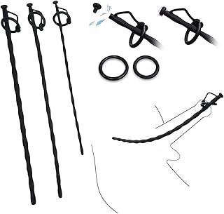 Smooth Hollow Training Rod, Special Stretcher for Easy Urination, Extra Long Shaft and 2 Ring Sizes Included -D38CCUS (10mm：A)