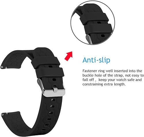 Miniatura 4 de Paquete de 10 anillos de sujeción de silicona de repuesto, conectores de bucle de seguridad, anillos de sujeción seguros compatibles con Fossil Gen