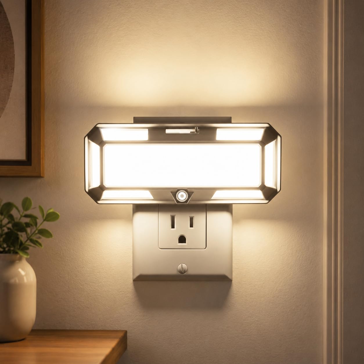 L LOHAS LED Bright Night Lights Plug into Wall, 0-250LM LED Night Light | Dusk to Dawn Sensor, 2W Dimmable Night Light, Daylight 5000K for Bathroom, Adults, Hallway, Bedroom, Stairway