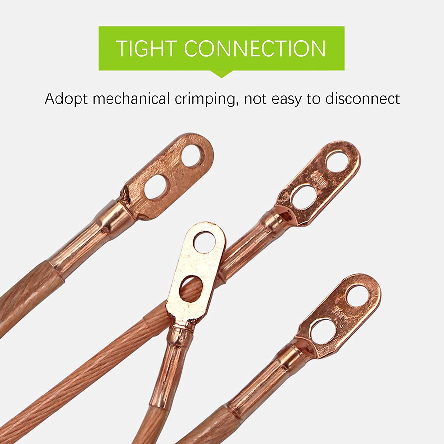 TEN-HIGH Cable de toma de tierra 99,9% de cobre de la máquina de soldadura por puntos de bobinado secundario de cable suave, cable de puesta a tierra de alambre y cable(5 m,6 mm²）