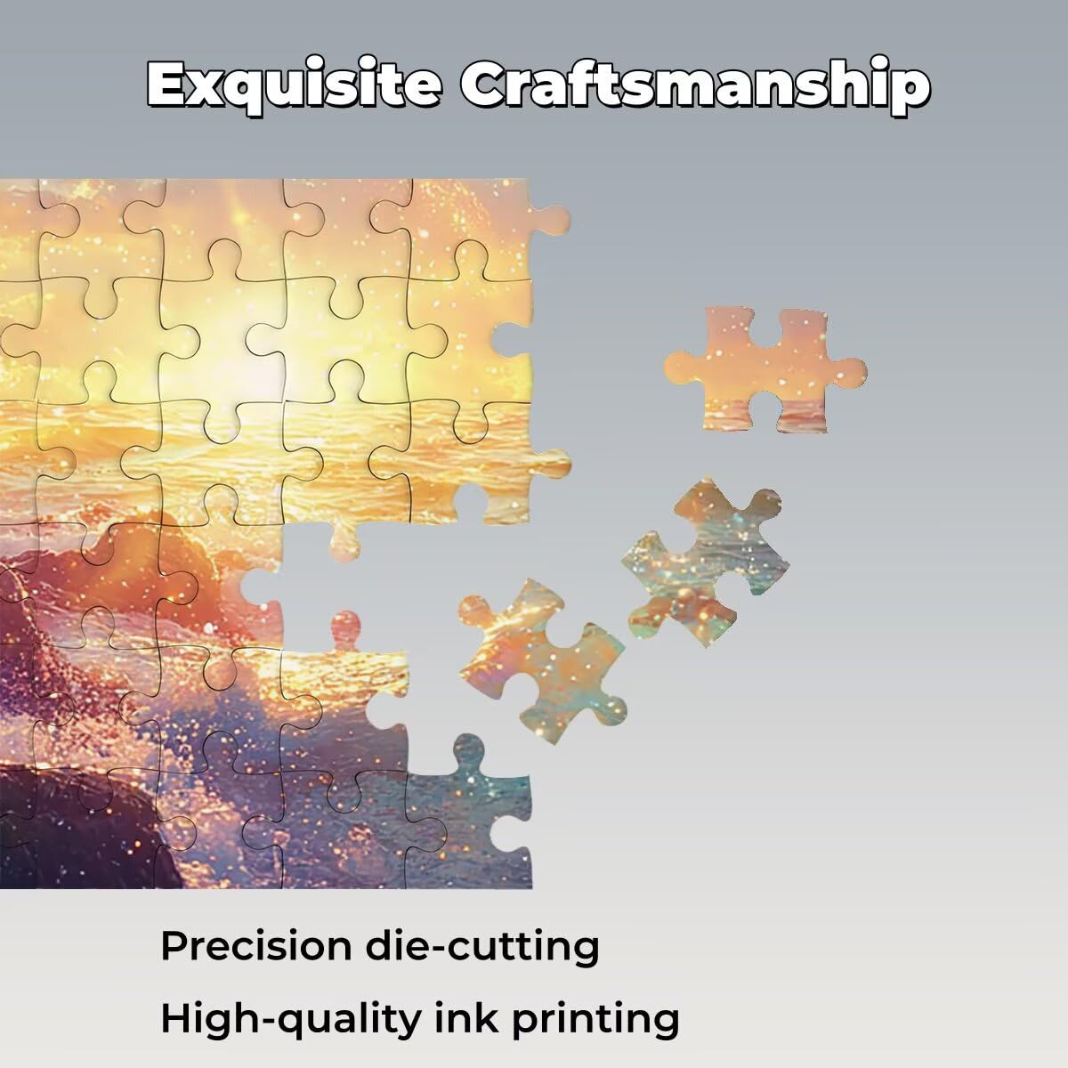 Puzzle 1500 Pezzi Mare, Puzzle Onda, Puzzles in Legno, 87x57cm -1368 | Puzzles con Confezione di Alta Qualità, Intrattenimento Creativo, Giochi Rilassamento e Intelligence, Regalo Donna Decor Casa