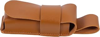 SHOWERORO Funda De Piel Para Armónica Portátil Estuche Robusto Para Almacenar y Proteger Instrumento Práctico Accesorio Para Principiantes Color Marrón