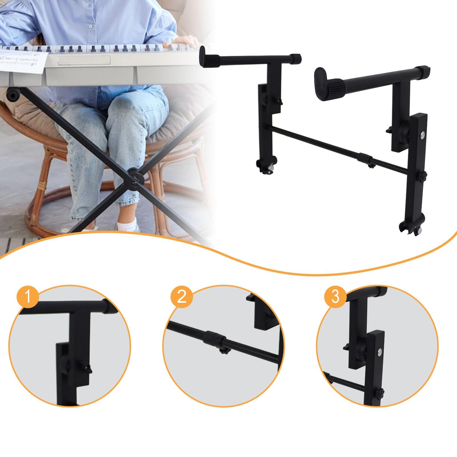 Soporte para Teclado de Piano Portátil, Resistente, de Hierro Resistente, Profesional, de Segundo Nivel