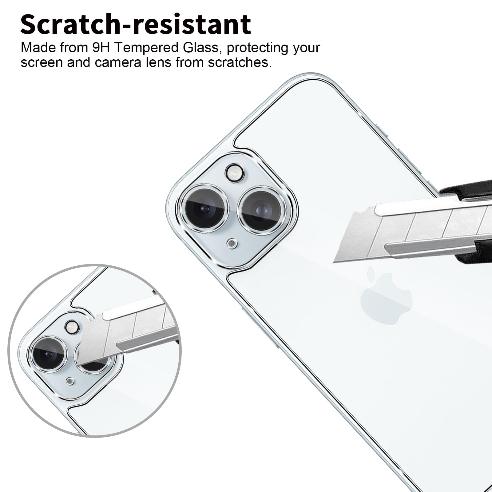 QULLOO Back Pellicola per iPhone 11, Pellicola Protettiva Posteriore Full Coverage Vetro Temperato Anti-graffio Copertina Completa Durezza per iPhone 11-2 Piezas