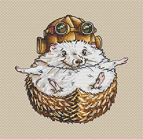 Broderie hérisson aviateur pour aiguille de pépinière et chambre