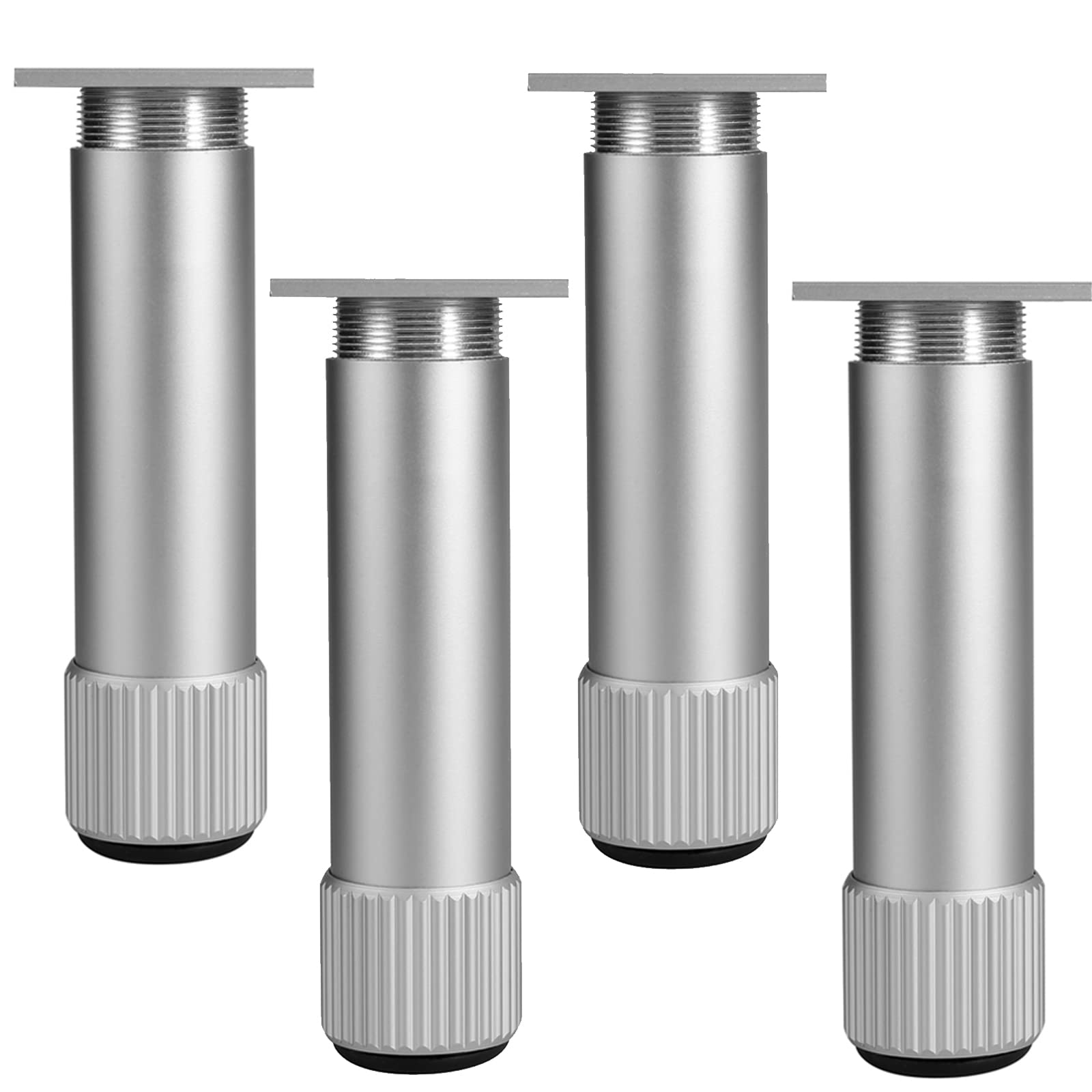 Nzpost Metal Furniture Legs Aluminum Alloy Cupboard Legs Table Bed Cabinets Bookcase Feet Replacement Sofa Couch Kitchen Shelves Feet (30Cm/11.8In)